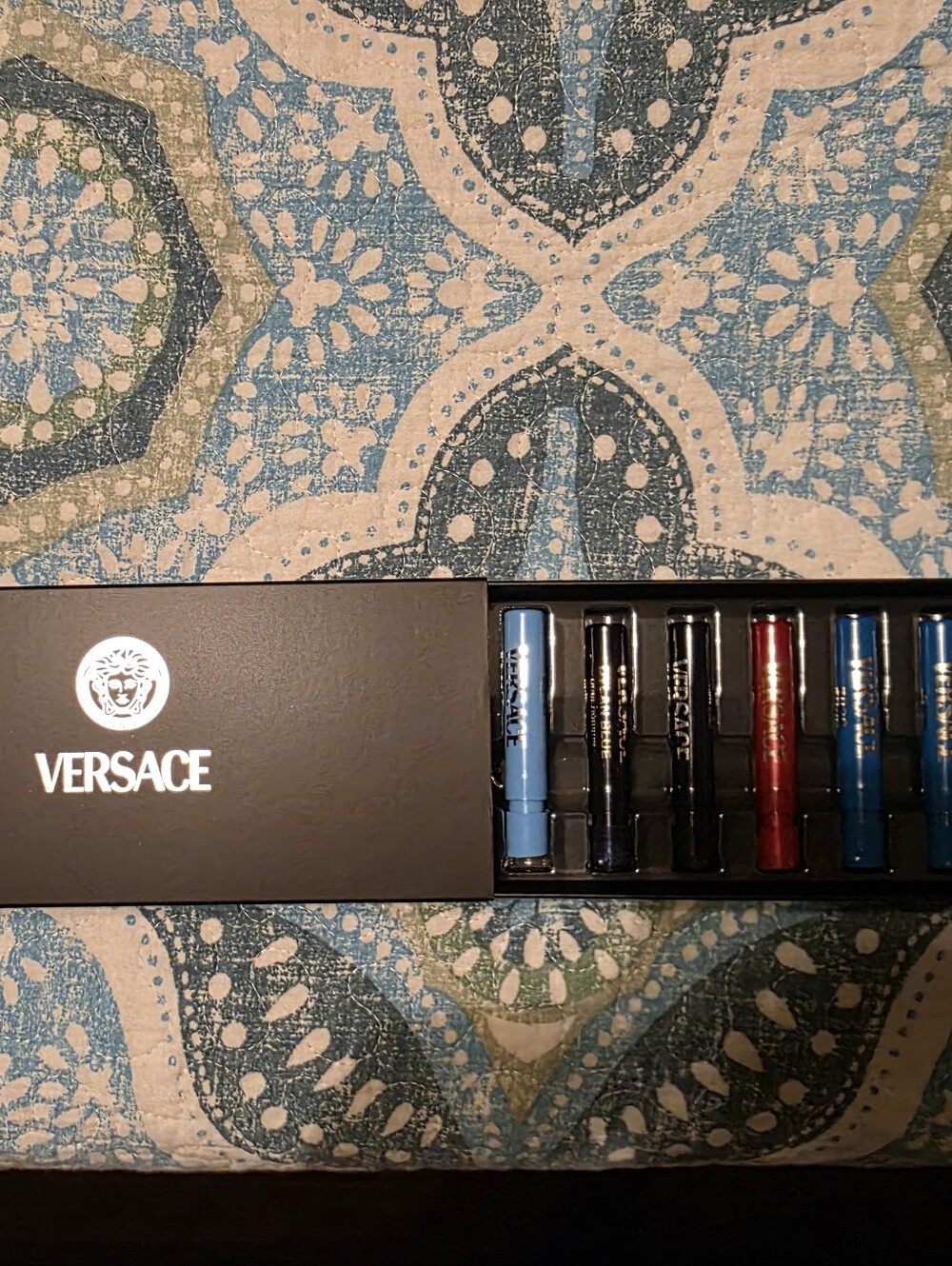 Mens Versace Blue & Black Fragrance Sample Set